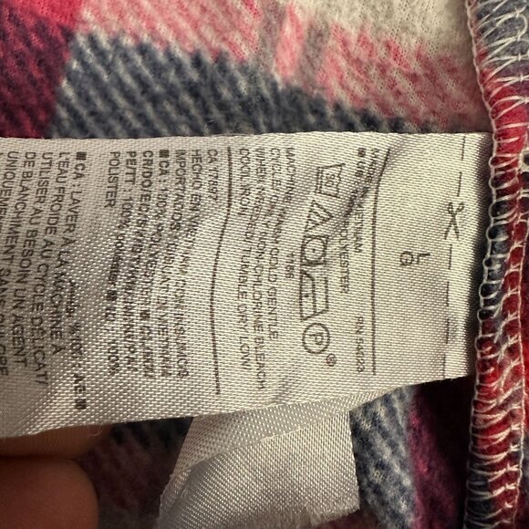 Old Navy Plaid Lounge Pajama Pants L Elastic Waistband Red White Blue Pattern - Picture 4 of 4